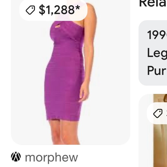 Herve Leger bandage light purple bodycon dress - Picture 11 of 11